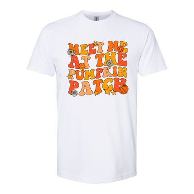 Meet Me At The Pumpkin Patch Groovy Fall Autumn Halloween Gift Softstyle CVC T-Shirt