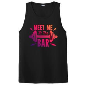 Meet Me At The Bar Funny Gym Sport Fitness Quote Pun Cool Gift PosiCharge Competitor Tank