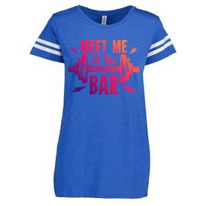 Meet Me At The Bar Funny Gym Sport Fitness Quote Pun Cool Gift Enza Ladies Jersey Football T-Shirt