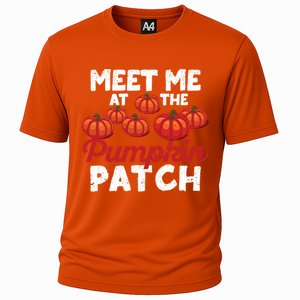 Meet Me At The Pumpkin Patch Funny Fall Thanksgiving Turkey Gift Cooling Performance Crew T-Shirt