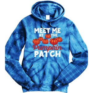 Meet Me At The Pumpkin Patch Funny Fall Thanksgiving Turkey Gift Tie Dye Hoodie