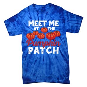 Meet Me At The Pumpkin Patch Funny Fall Thanksgiving Turkey Gift Tie-Dye T-Shirt