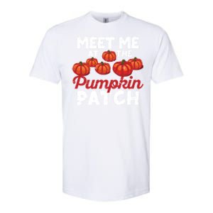 Meet Me At The Pumpkin Patch Funny Fall Thanksgiving Turkey Gift Softstyle CVC T-Shirt