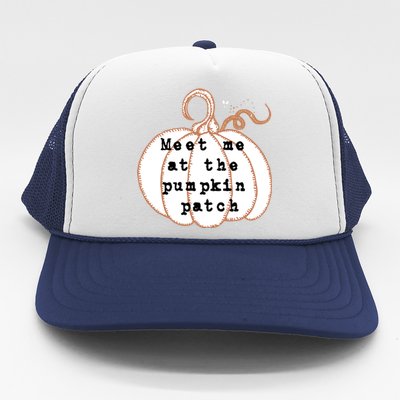 Meet Me At The Pumpkin Patch Halloween Fall Harvest Gift Trucker Hat