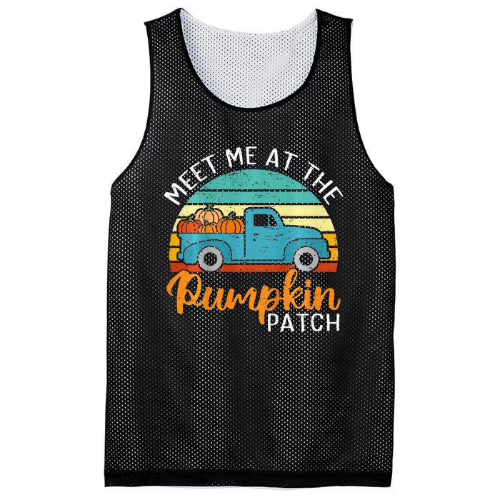 Meet Me at The Pumpkin Patch Thanksgiving Fall Mesh Reversible Basketball Jersey Tank