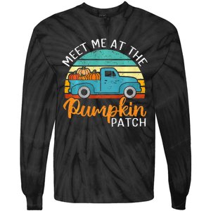 Meet Me at The Pumpkin Patch Thanksgiving Fall Tie-Dye Long Sleeve Shirt