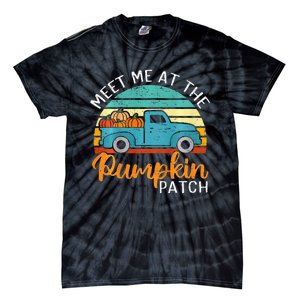 Meet Me at The Pumpkin Patch Thanksgiving Fall Tie-Dye T-Shirt