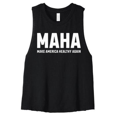 Maha Make America Healthy Again Women's Racerback Cropped Tank