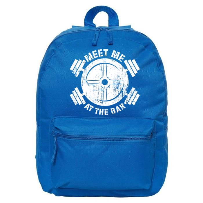 Meet Me At The Bar Funny Gym Workout Quote Gift 16 in Basic Backpack