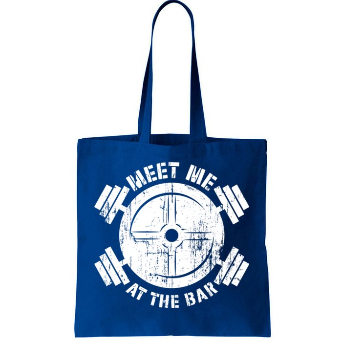 Meet Me At The Bar Funny Gym Workout Quote Gift Tote Bag