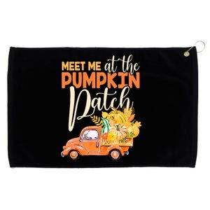 Meet Me At The Pumpkin Patch Funny Truck Pumpkins Gift Grommeted Golf Towel