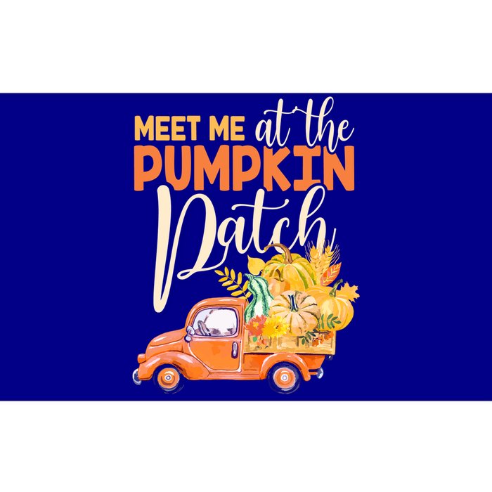 Meet Me At The Pumpkin Patch Funny Truck Pumpkins Gift Bumper Sticker