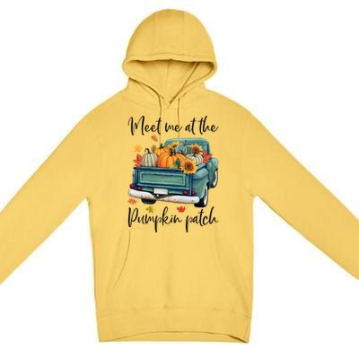 Meet Me At The Pumpkin Patch Halloween Thanksgiving Great Gift Premium Pullover Hoodie