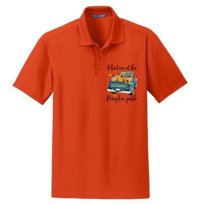 Meet Me At The Pumpkin Patch Halloween Thanksgiving Great Gift Dry Zone Grid Polo