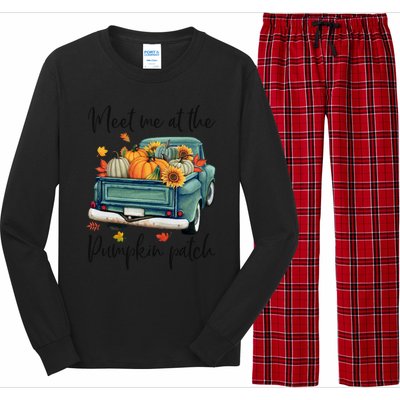 Meet Me At The Pumpkin Patch Halloween Thanksgiving Great Gift Long Sleeve Pajama Set