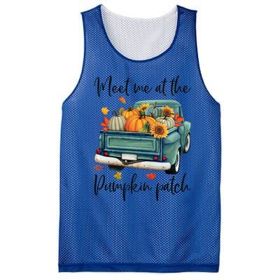 Meet Me At The Pumpkin Patch Halloween Thanksgiving Great Gift Mesh Reversible Basketball Jersey Tank