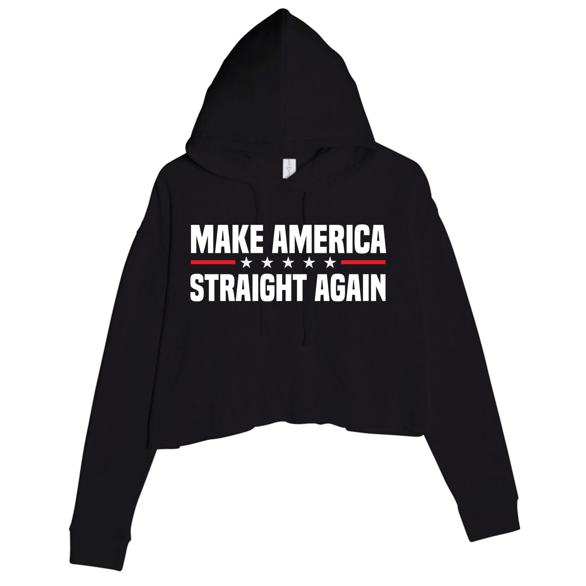 MASA Make America Straight Again Crop Fleece Hoodie
