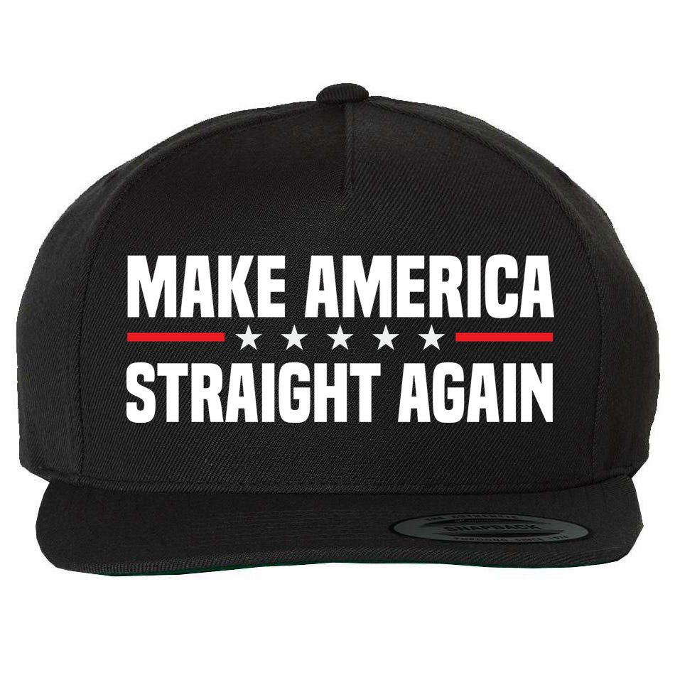 MASA Make America Straight Again Wool Snapback Cap