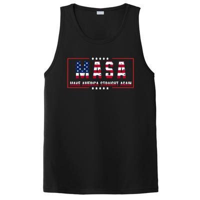 MASA Make America Straight Again Political Funny Sarcastic PosiCharge Competitor Tank