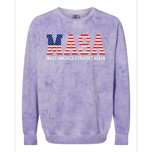 MASA Make America Straight Again Colorblast Crewneck Sweatshirt