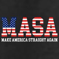 MASA Make America Straight Again 7 Panel Mesh Trucker Snapback Hat