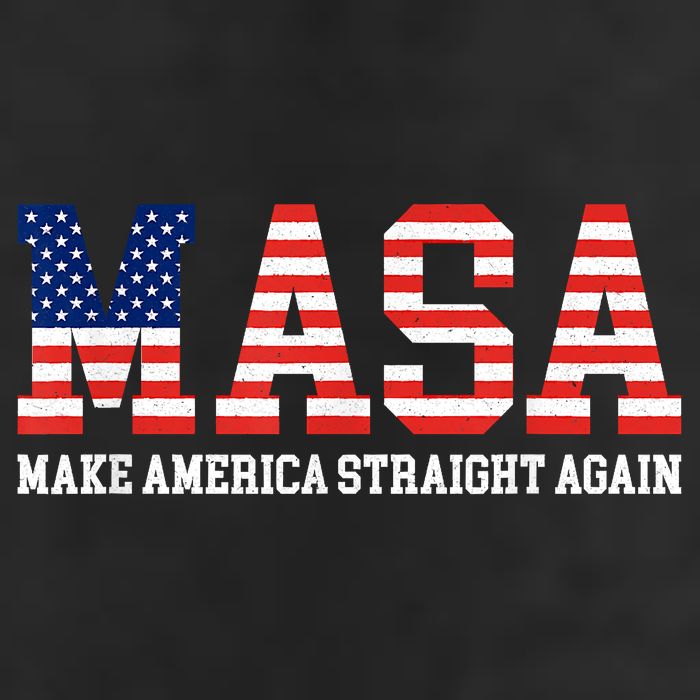 MASA Make America Straight Again 7 Panel Mesh Trucker Snapback Hat