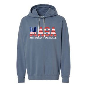 MASA Make America Straight Again Garment-Dyed Fleece Hoodie