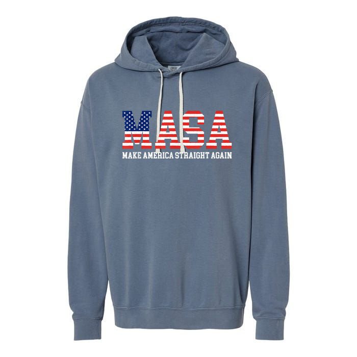 MASA Make America Straight Again Garment-Dyed Fleece Hoodie