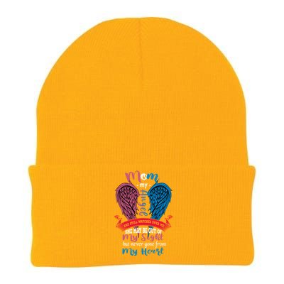 Mom My Angel She May Be Out Sight Never Gone From My Heart Gift Knit Cap Winter Beanie