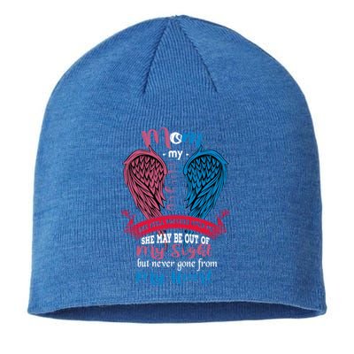 Mom My Angel She May Be Out Sight Never Gone From My Heart Gift Sustainable Beanie