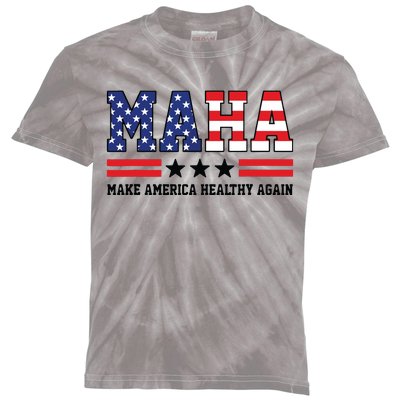 Maha Make America Healthy Again Us Patriotic Kids Tie-Dye T-Shirt