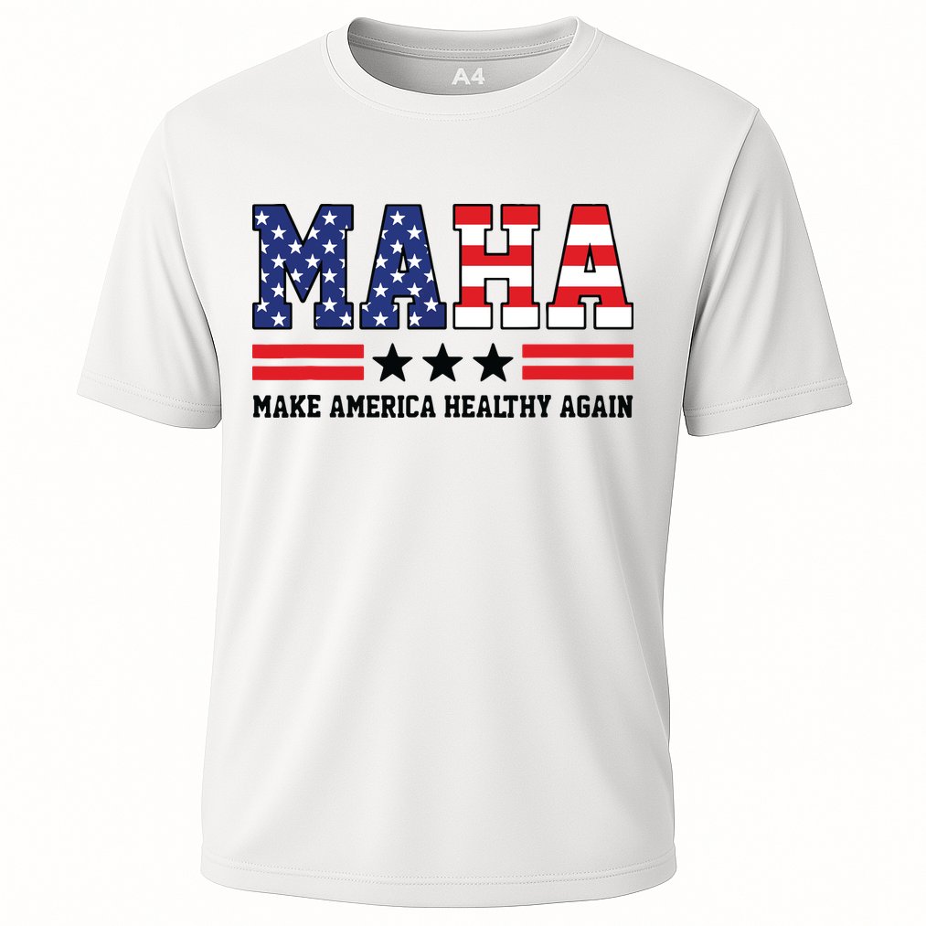 Maha Make America Healthy Again Us Patriotic Cooling Performance Crew T-Shirt