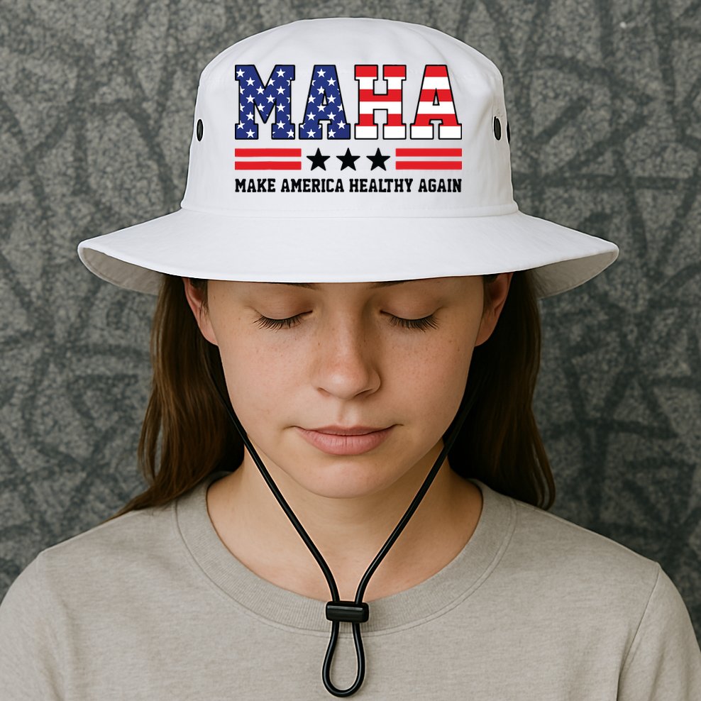 Maha Make America Healthy Again Us Patriotic Bucket Hat