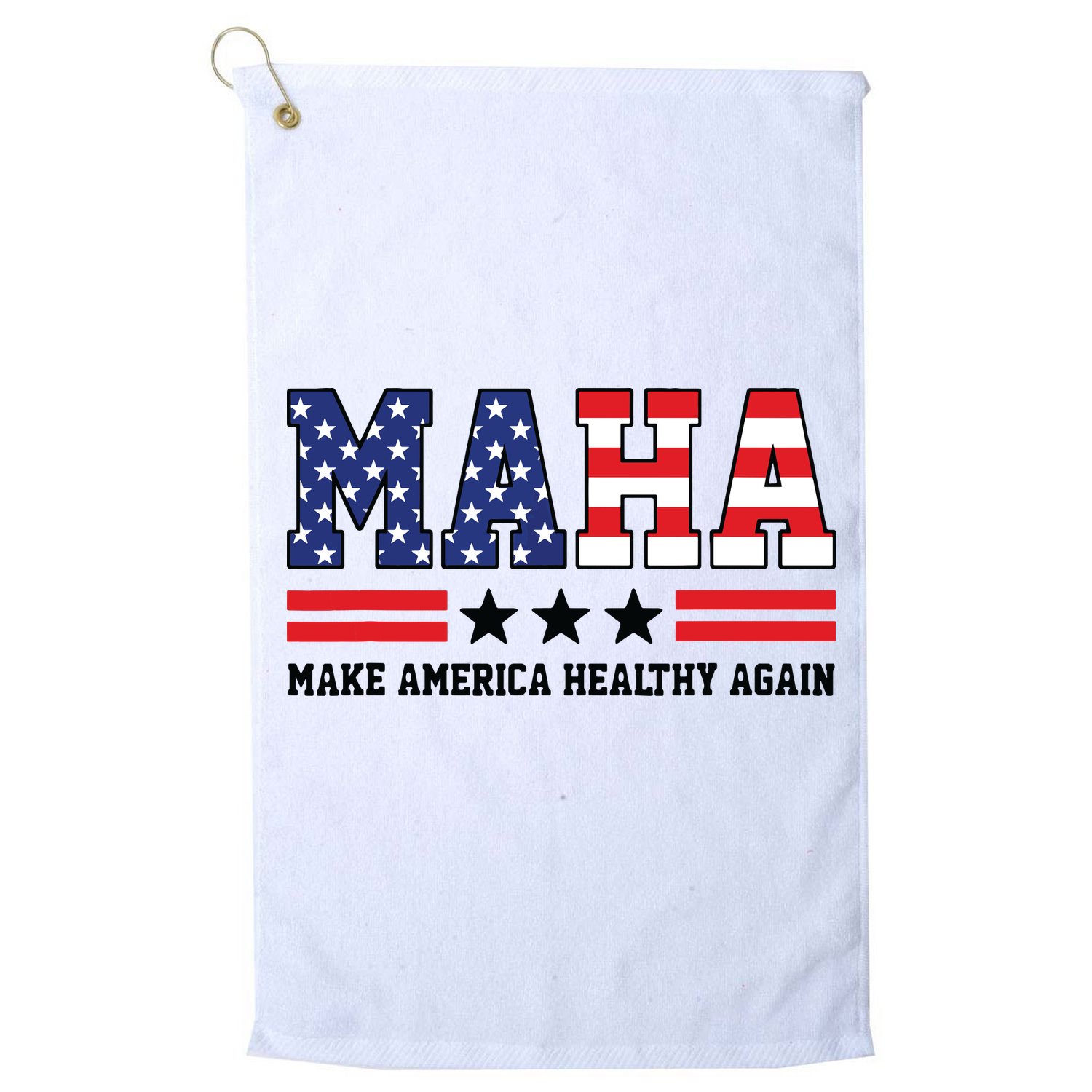 Maha Make America Healthy Again Us Patriotic Golf Towel