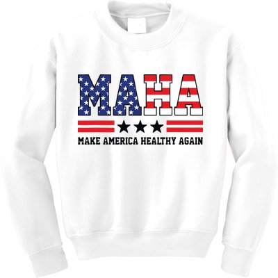 Maha Make America Healthy Again Us Patriotic Kids Sweatshirt