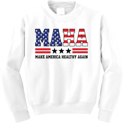 Maha Make America Healthy Again Us Patriotic Kids Sweatshirt