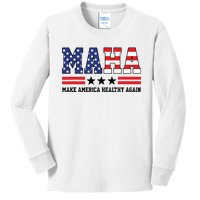 Maha Make America Healthy Again Us Patriotic Kids Long Sleeve Shirt