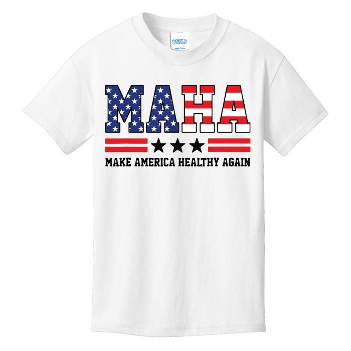 Maha Make America Healthy Again Us Patriotic Kids T-Shirt