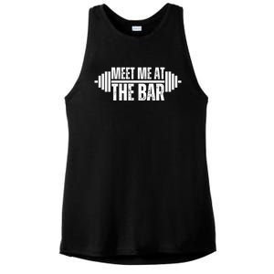 Meet Me At The Bar Weightlifter Cute Gym Lover Workout Funny Gift Ladies PosiCharge Tri-Blend Wicking Tank