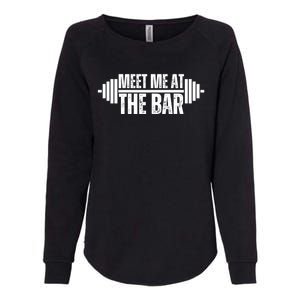 Meet Me At The Bar Weightlifter Cute Gym Lover Workout Funny Gift Womens California Wash Sweatshirt