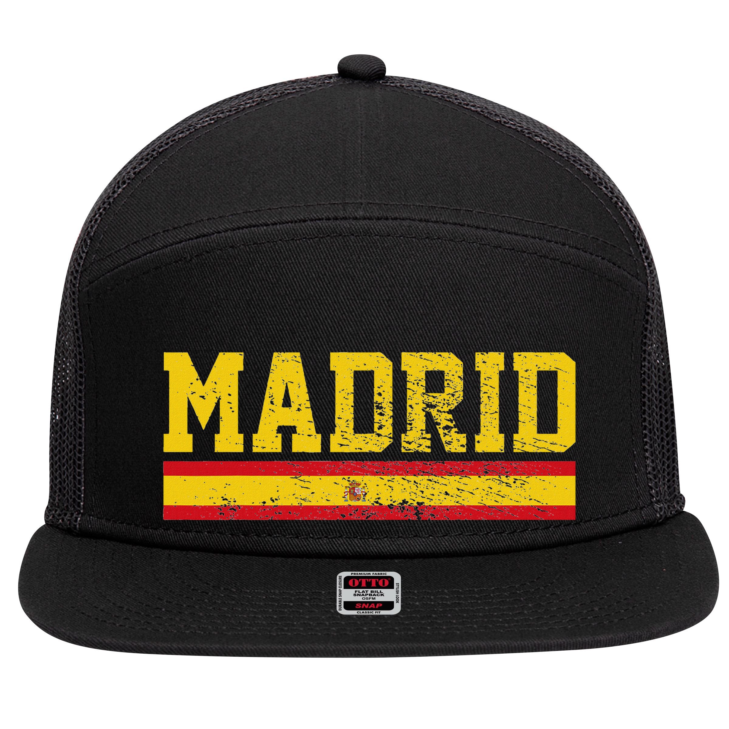 Madrid 7 Panel Mesh Trucker Snapback Hat