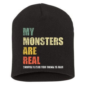 My Monsters Are Real Short Acrylic Beanie