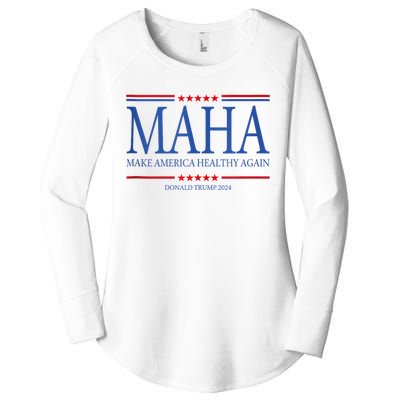 Maha Make America Healthy Women's Perfect Tri Tunic Long Sleeve Shirt