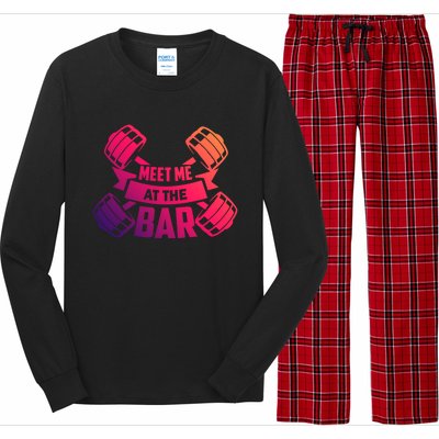 Meet Me At The Bar Workout Gift Long Sleeve Pajama Set