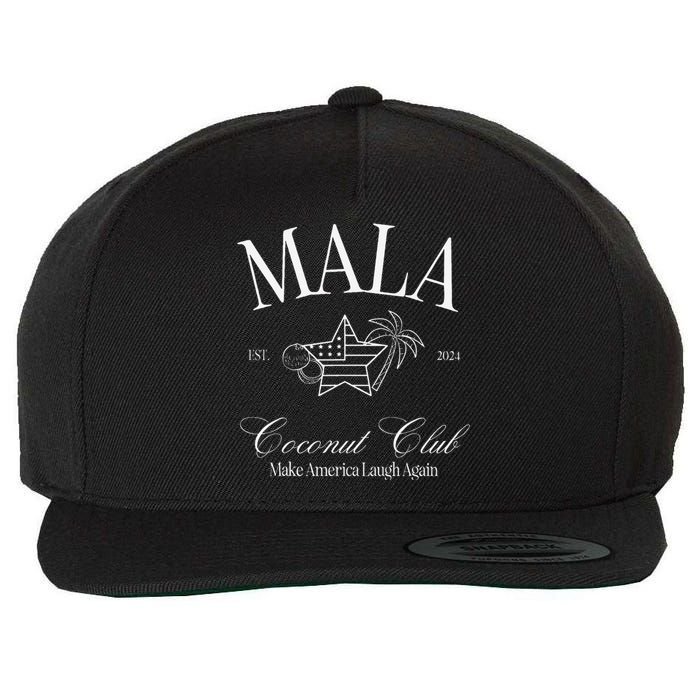 Mala Make America Laugh Again Coconut Is Brat Wool Snapback Cap