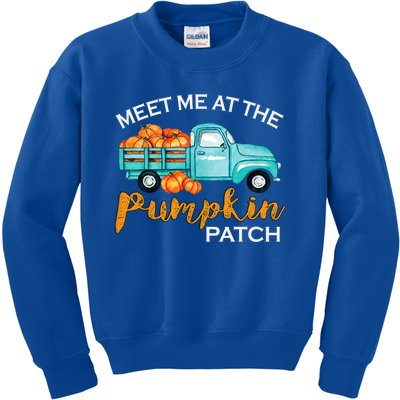 Meet Me At The Pumpkin Patch Pickup Fall Thanksgiving Xmas Gift Kids Sweatshirt