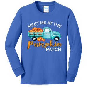 Meet Me At The Pumpkin Patch Pickup Fall Thanksgiving Xmas Gift Kids Long Sleeve Shirt