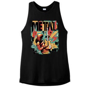 Metal Music Abstract Ladies PosiCharge Tri-Blend Wicking Tank