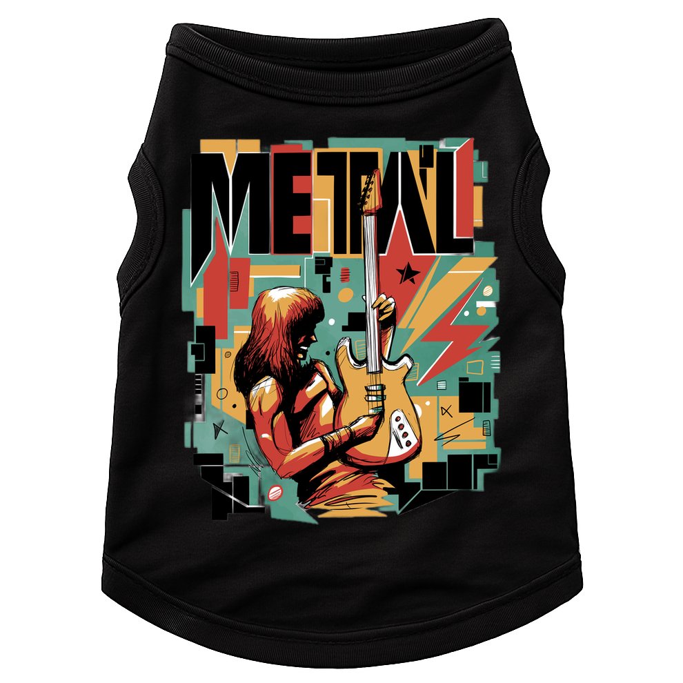Metal Music Abstract Doggie Tank