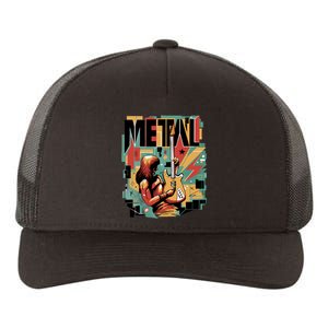 Metal Music Abstract Yupoong Adult 5-Panel Trucker Hat